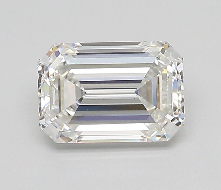 1.01 Carat Emerald Lab Diamond with  Cut Diamond in 14KT  view 1
