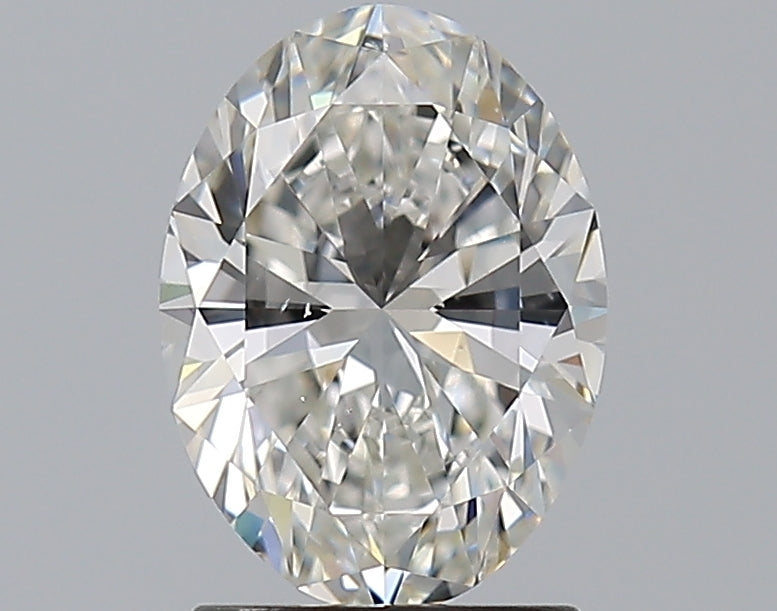 1.7 Carat Oval Natural Diamond with  Cut Diamond in 14KT  view 1
