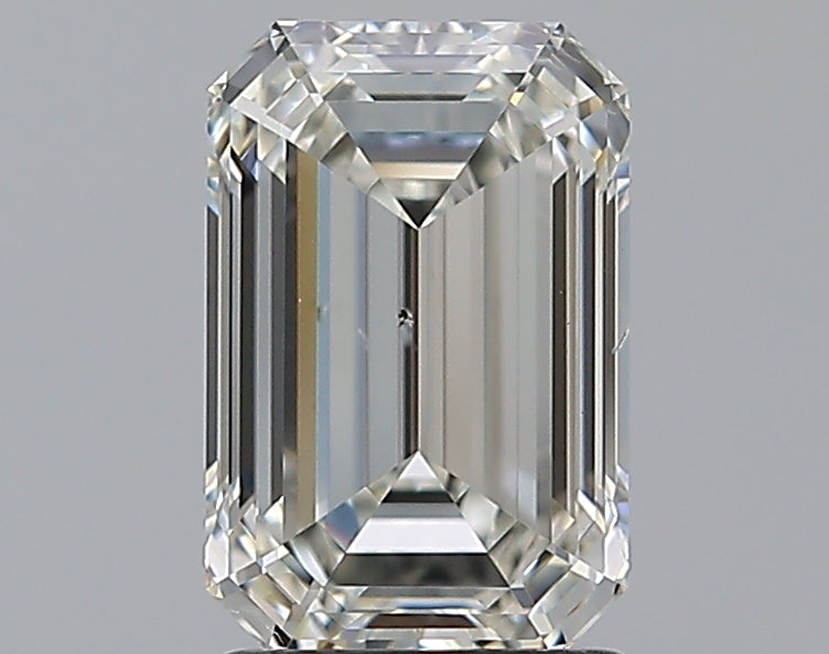 2.01 Carat Emerald Natural Diamond with  Cut Diamond in 14KT  view 1
