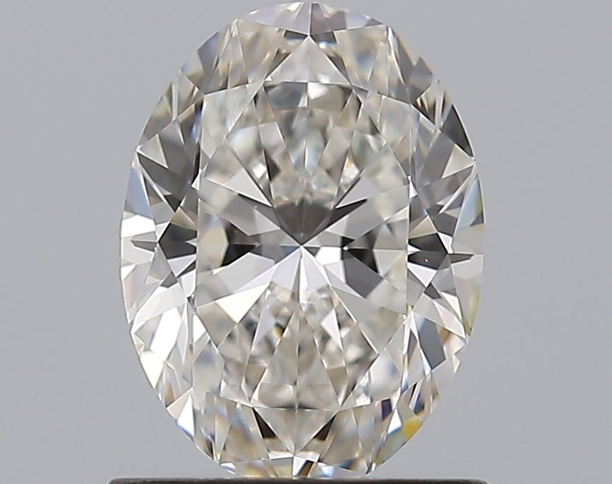 1.01 Carat Oval Natural Diamond with  Cut Diamond in 14KT  view 1
