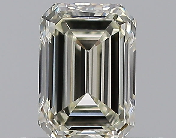 0.52 Carat Emerald Natural Diamond with  Cut Diamond in 14KT  view 1
