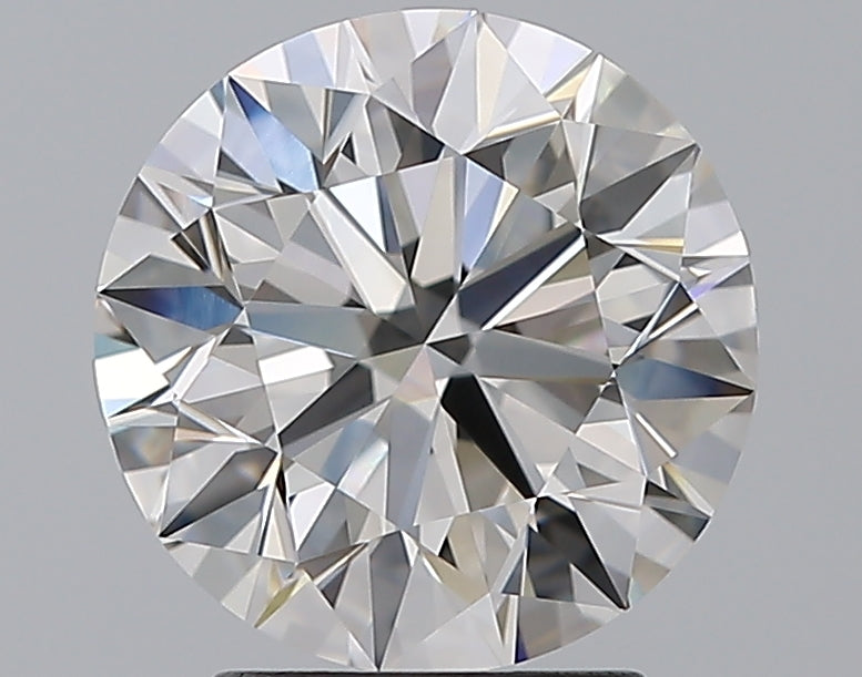 3.01 Carat Round Natural Diamond with  Cut Diamond in 14KT  view 1
