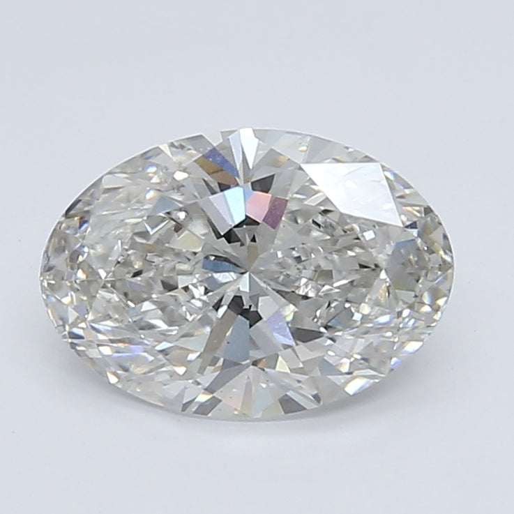 2.11 Carat Oval Lab Diamond with  Cut Diamond in 14KT  view 1
