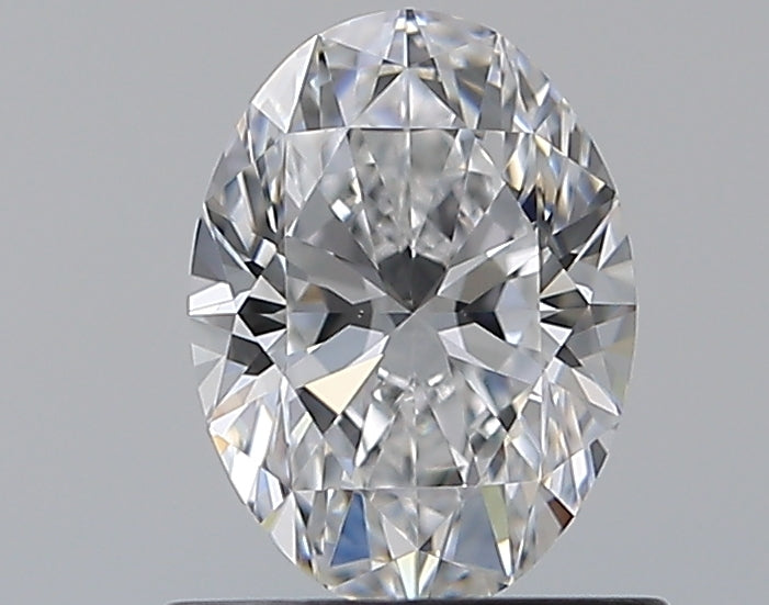 0.8 Carat Oval Natural Diamond with  Cut Diamond in 14KT  view 1
