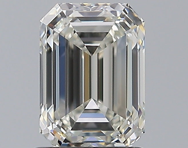 1.4 Carat Emerald Natural Diamond with  Cut Diamond in 14KT  view 1
