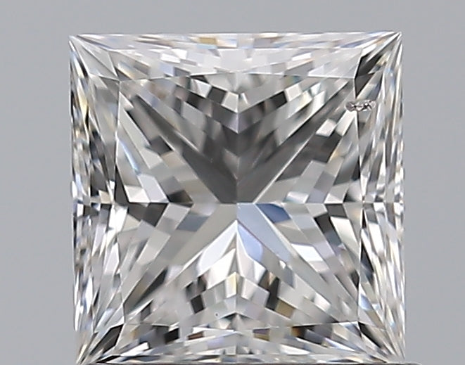 1.05 Carat Princess Natural Diamond with  Cut Diamond in 14KT  view 1
