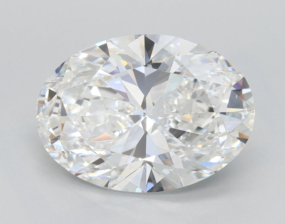 3.17 Carat Oval Lab Diamond with  Cut Diamond in 14KT  view 1
