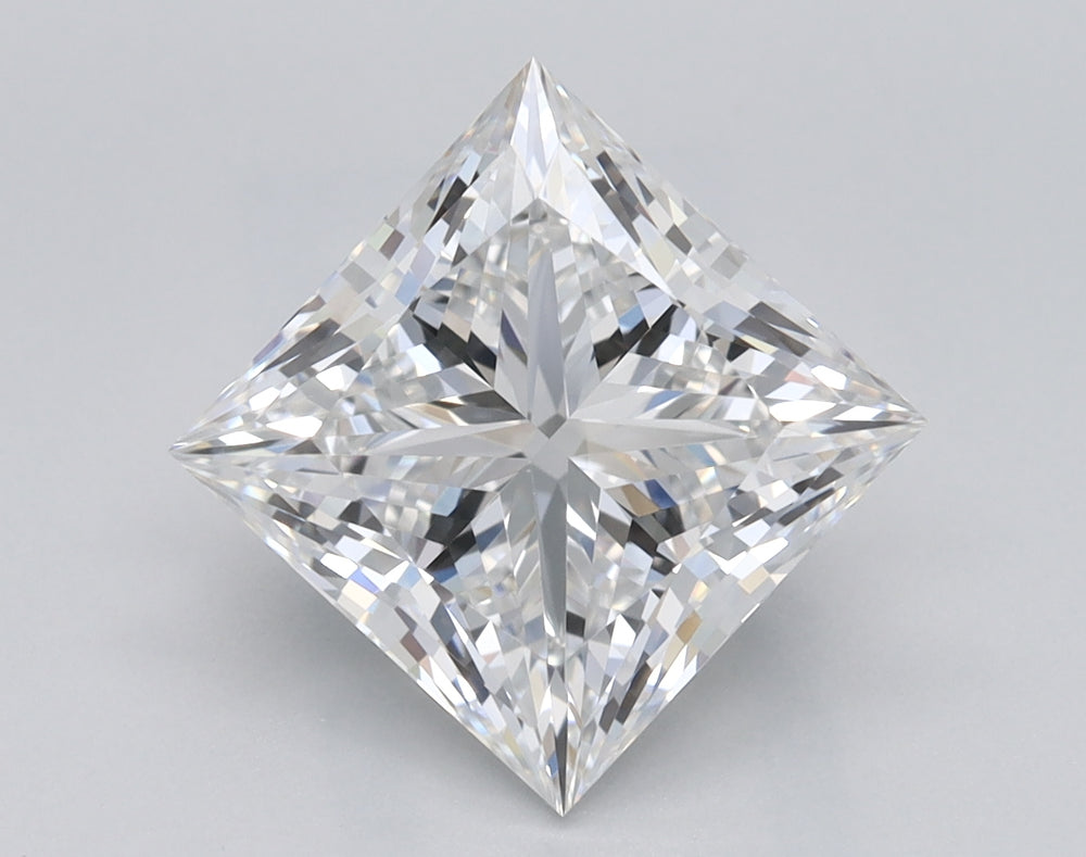 3.15 Carat Princess Lab Diamond with  Cut Diamond in 14KT  view 1
