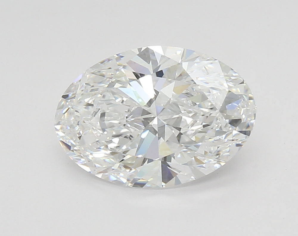 3.06 Carat Oval Lab Diamond with  Cut Diamond in 14KT  view 1
