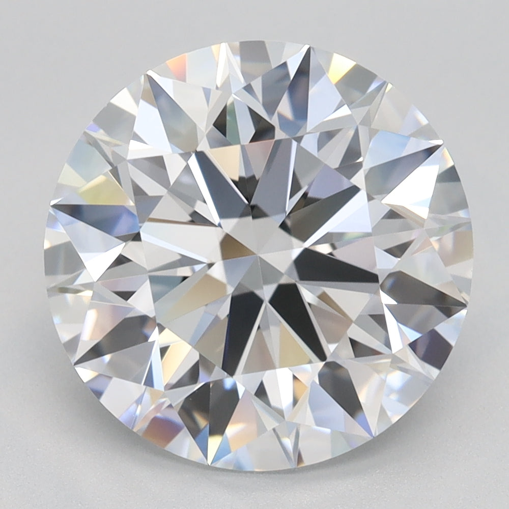 4.25 Carat Round Lab Diamond with  Cut Diamond in 14KT  view 1
