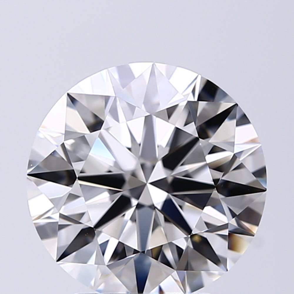 3.06 Carat Round Lab Diamond with  Cut Diamond in 14KT  view 1
