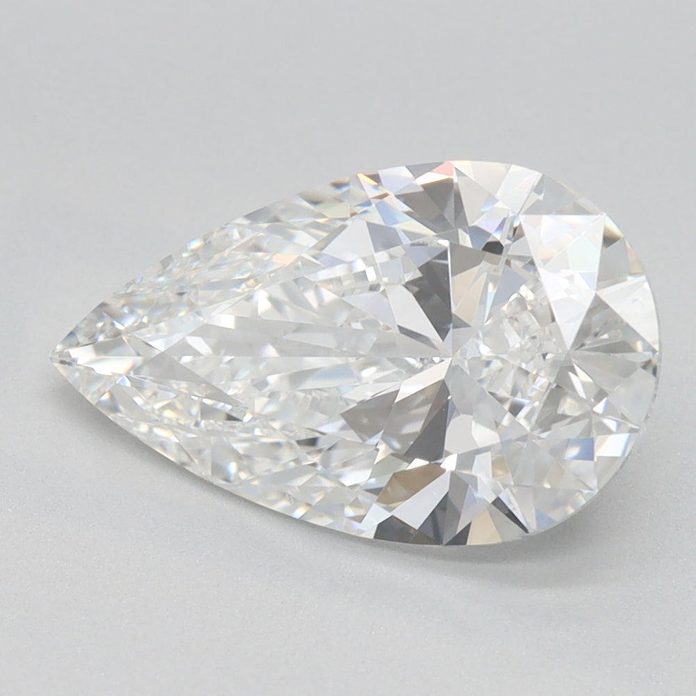 2.31 Carat Pear Lab Diamond with  Cut Diamond in 14KT  view 1
