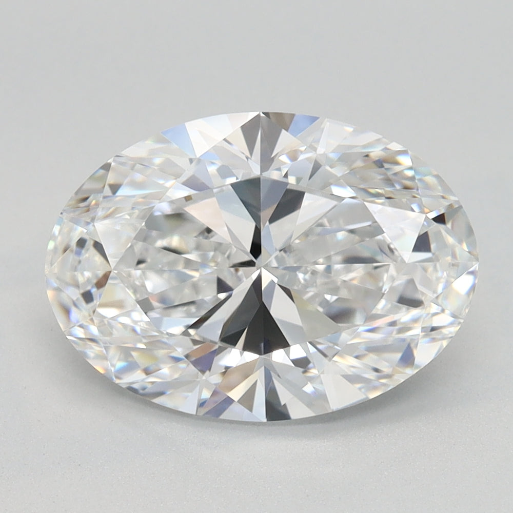 2.88 Carat Oval Lab Diamond with  Cut Diamond in 14KT  view 1
