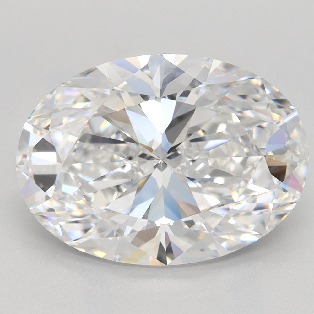 4.12 Carat Oval Lab Diamond with  Cut Diamond in 14KT  view 1
