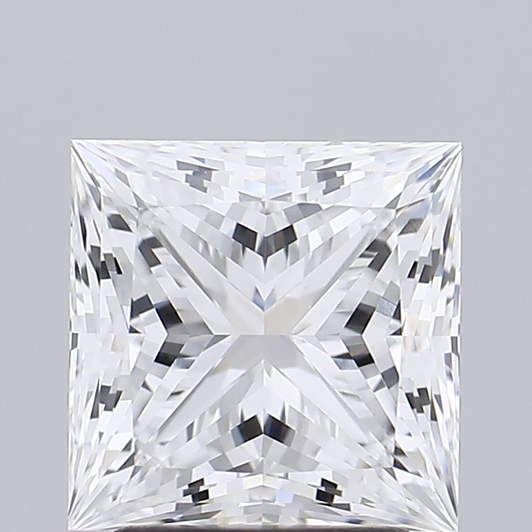 2.39 Carat Princess Lab Diamond with  Cut Diamond in 14KT  view 1
