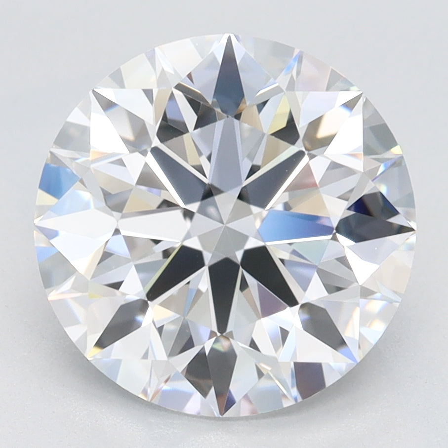 3.0 Carat Round Lab Diamond with  Cut Diamond in 14KT  view 1
