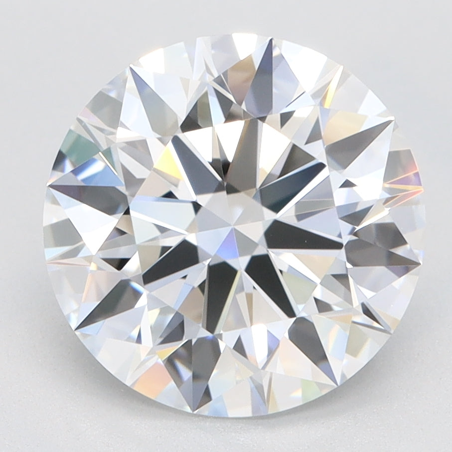 2.81 Carat Round Lab Diamond with  Cut Diamond in 14KT  view 1
