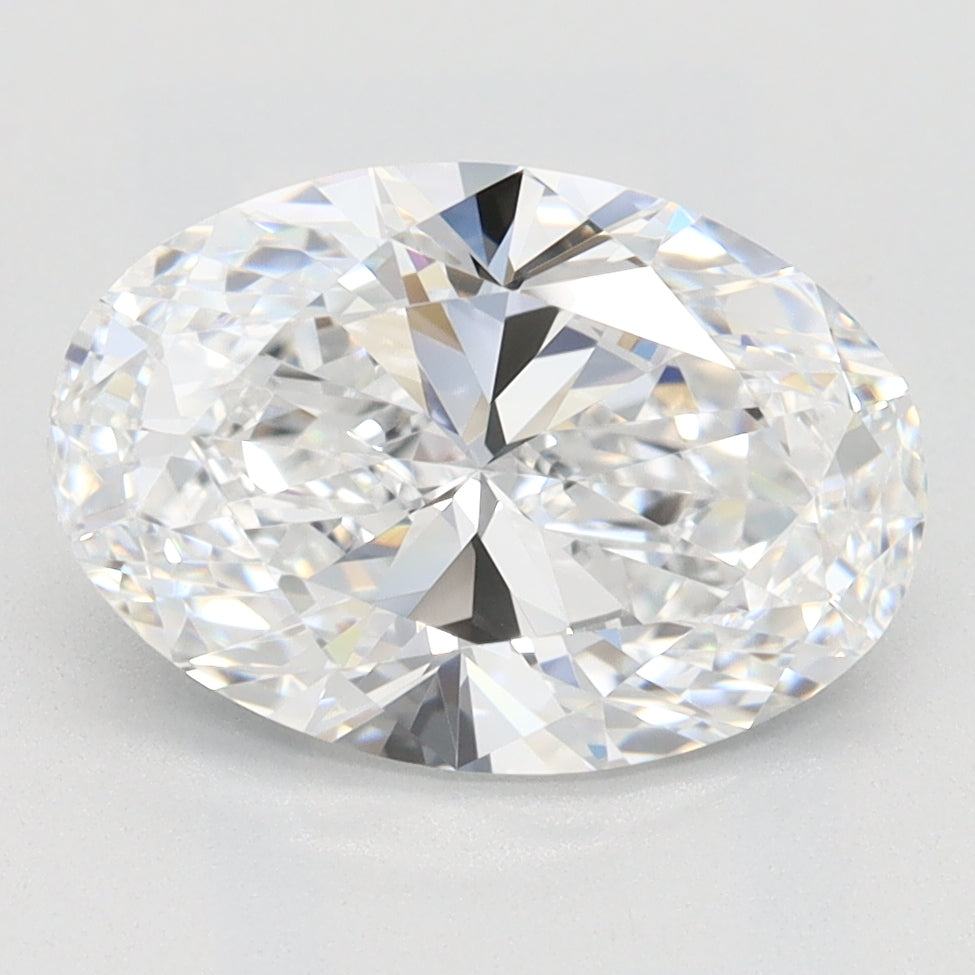 2.17 Carat Oval Lab Diamond with  Cut Diamond in 14KT  view 1
