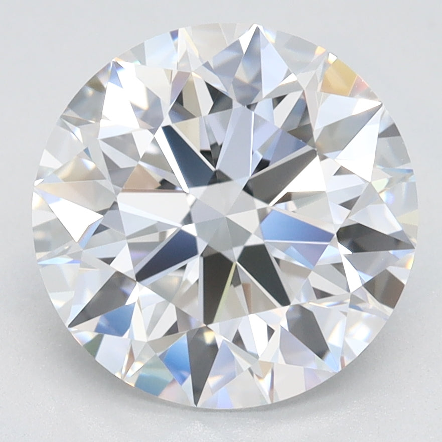 2.97 Carat Round Lab Diamond with  Cut Diamond in 14KT  view 1
