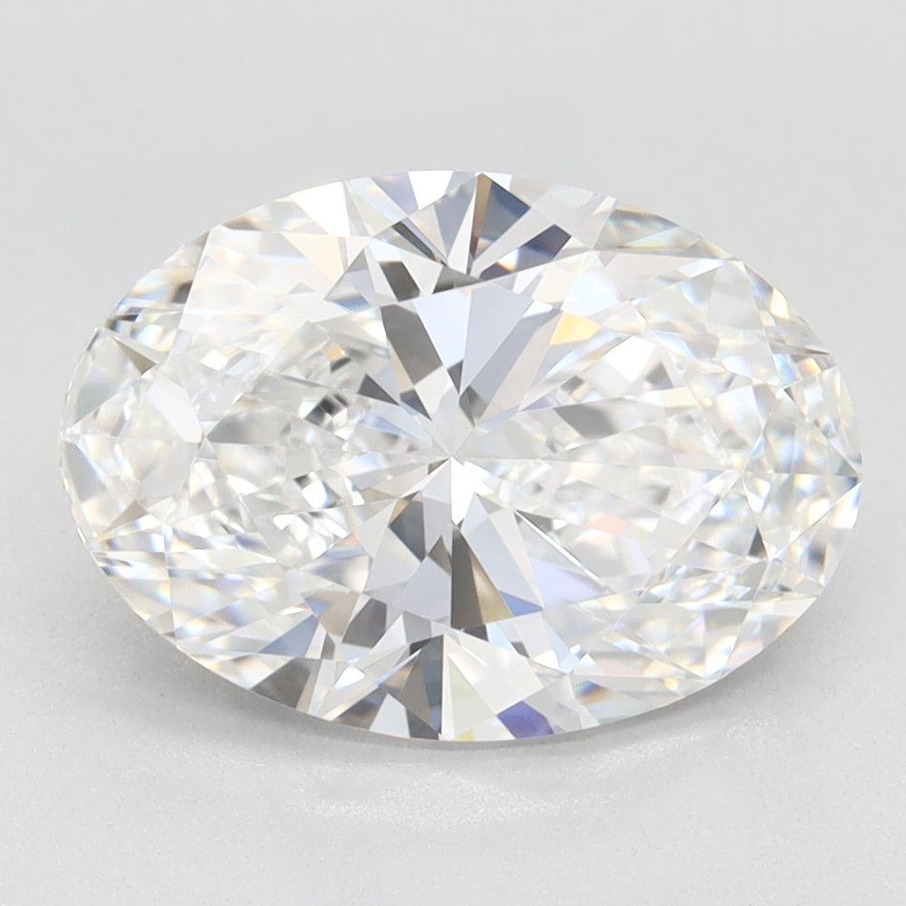 2.67 Carat Oval Lab Diamond with  Cut Diamond in 14KT  view 1
