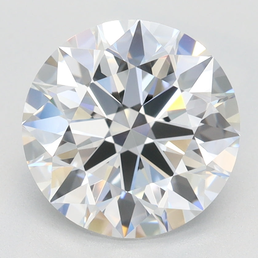 2.3 Carat Round Lab Diamond with  Cut Diamond in 14KT  view 1
