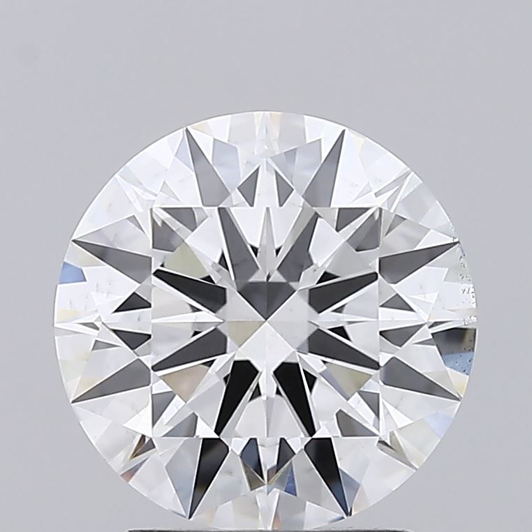 2.25 Carat Round Lab Diamond with  Cut Diamond in 14KT  view 1
