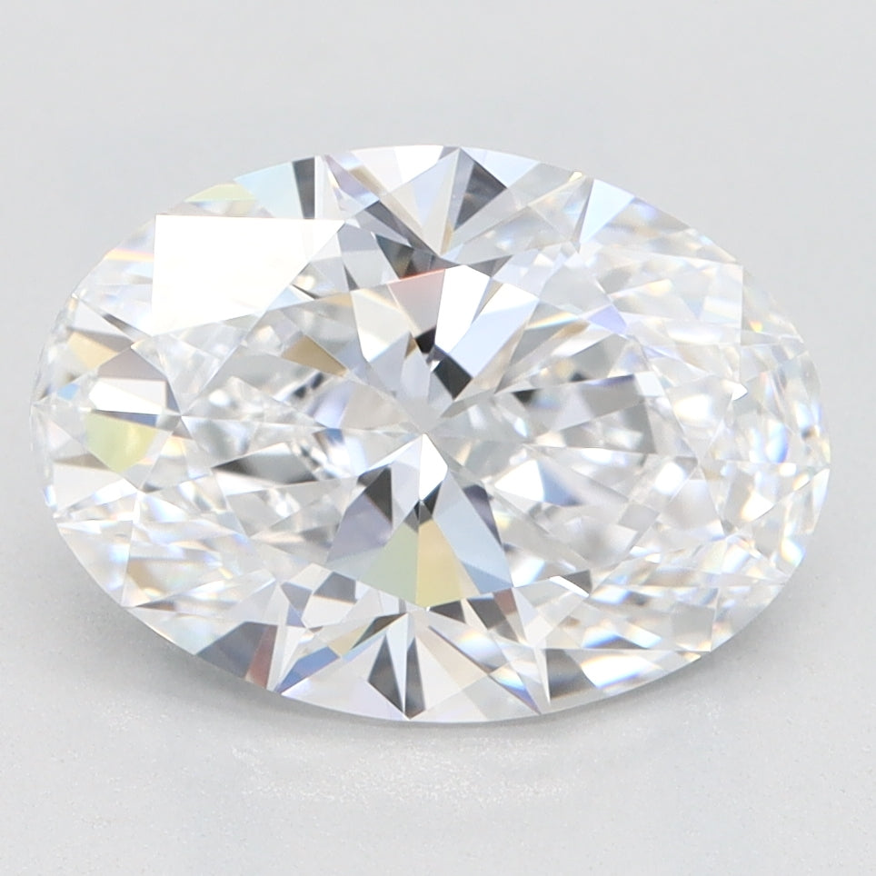 2.3 Carat Oval Lab Diamond with  Cut Diamond in 14KT  view 1
