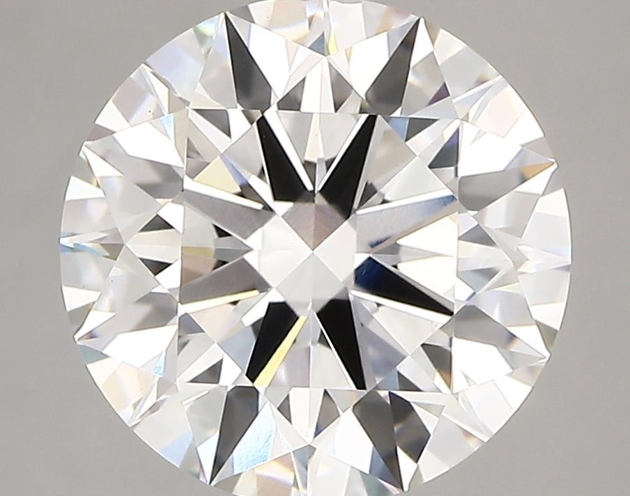 4.24 Carat Round Lab Diamond with  Cut Diamond in 14KT  view 1
