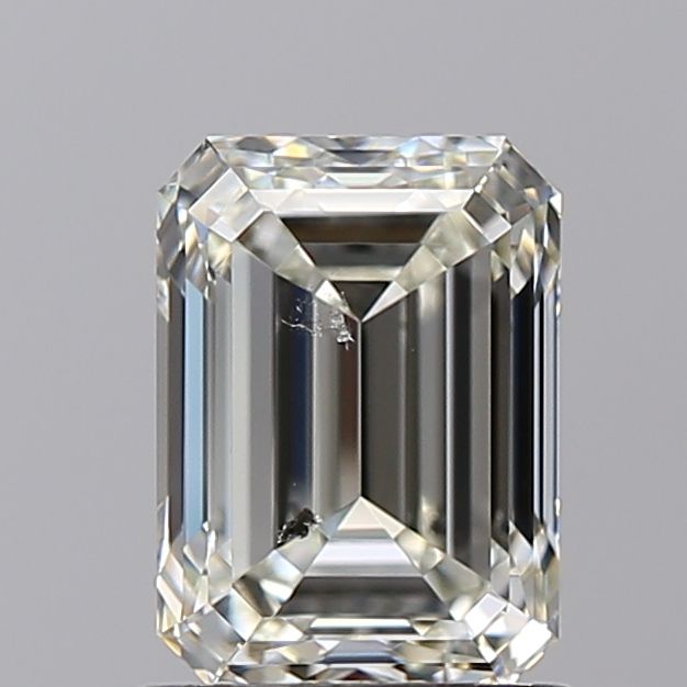 1.5 Carat Emerald Natural Diamond with  Cut Diamond in 14KT  view 1
