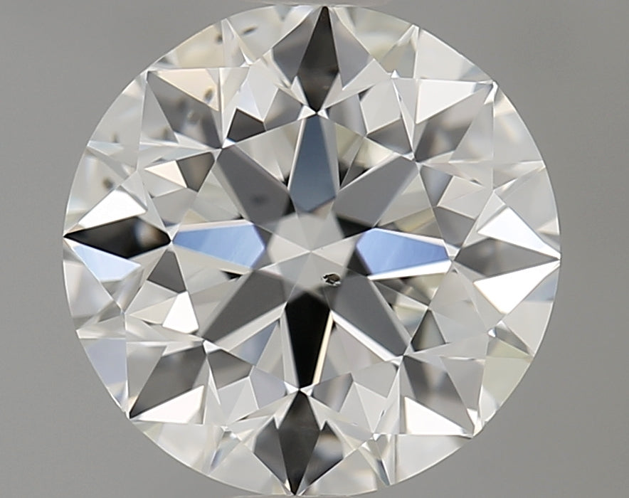 1.7 Carat Round Natural Diamond with  Cut Diamond in 14KT  view 1
