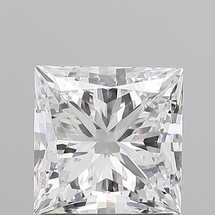 1.5 Carat Princess Lab Diamond with  Cut Diamond in 14KT  view 1
