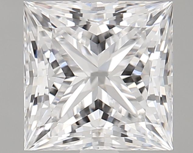 1.5 Carat Princess Lab Diamond with  Cut Diamond in 14KT  view 1

