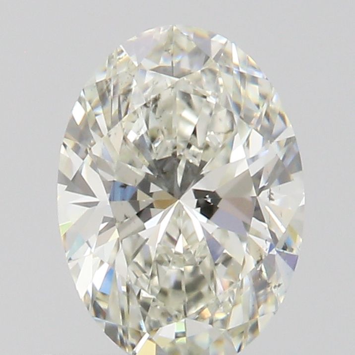 0.52 Carat Oval Natural Diamond with  Cut Diamond in 14KT  view 1
