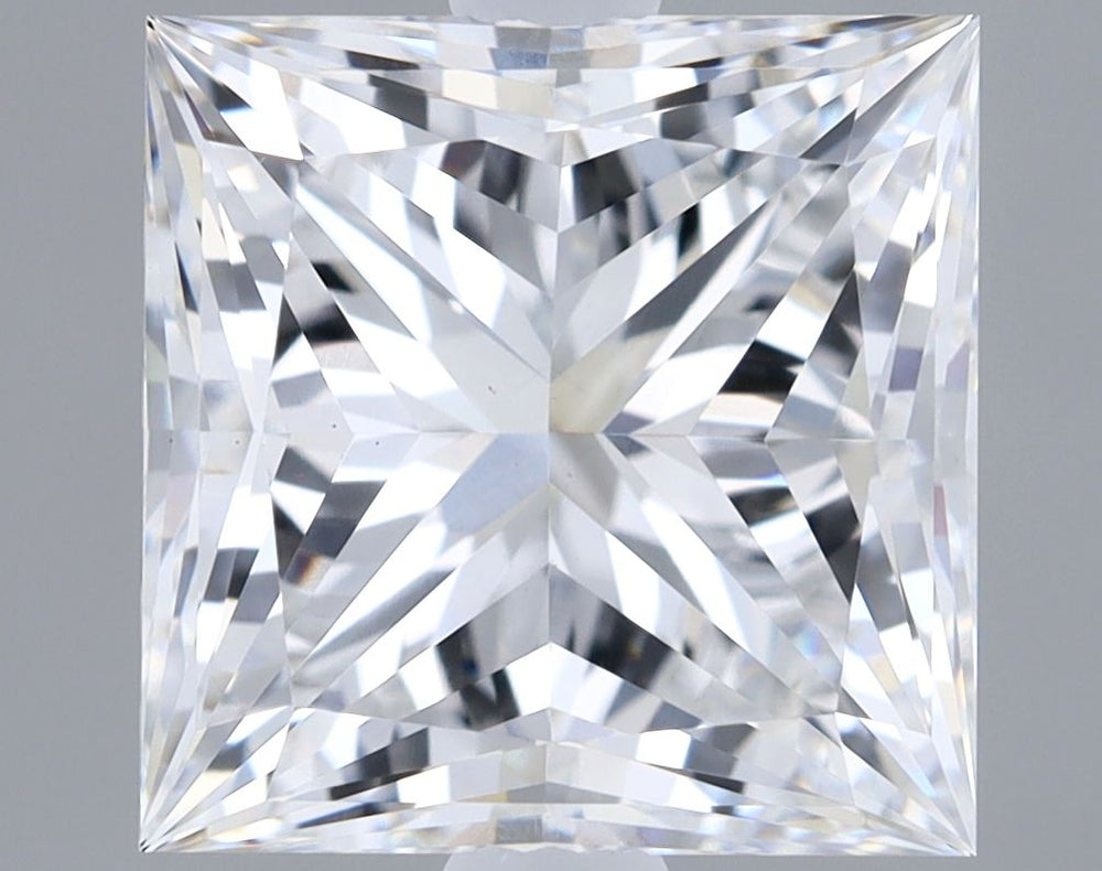 2.51 Carat Princess Lab Diamond with  Cut Diamond in 14KT  view 1
