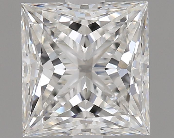 1.02 Carat Princess Lab Diamond with  Cut Diamond in 14KT  view 1
