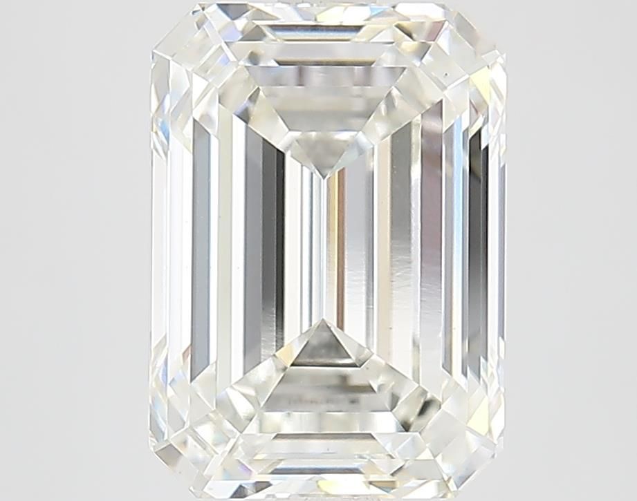 4.14 Carat Emerald Lab Diamond with  Cut Diamond in 14KT  view 1
