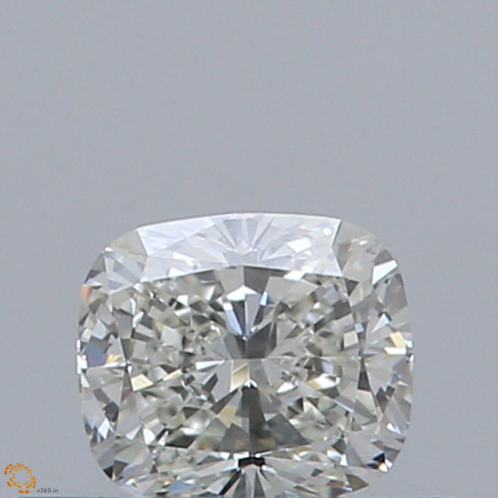 0.4 Carat Cushion Natural Diamond with  Cut Diamond in 14KT  view 1
