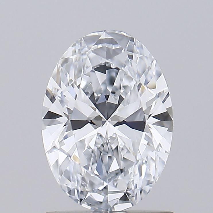1.01 Carat Oval Lab Diamond with  Cut Diamond in 14KT  view 1
