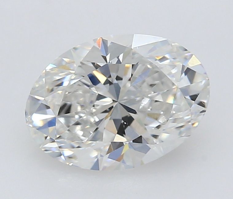 1.51 Carat Oval Lab Diamond with  Cut Diamond in 14KT  view 1
