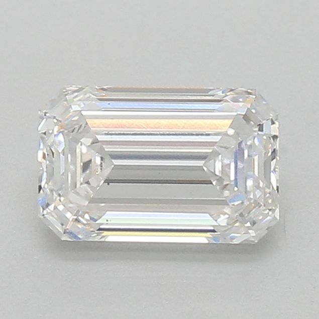2.03 Carat Emerald Lab Diamond with  Cut Diamond in 14KT  view 1
