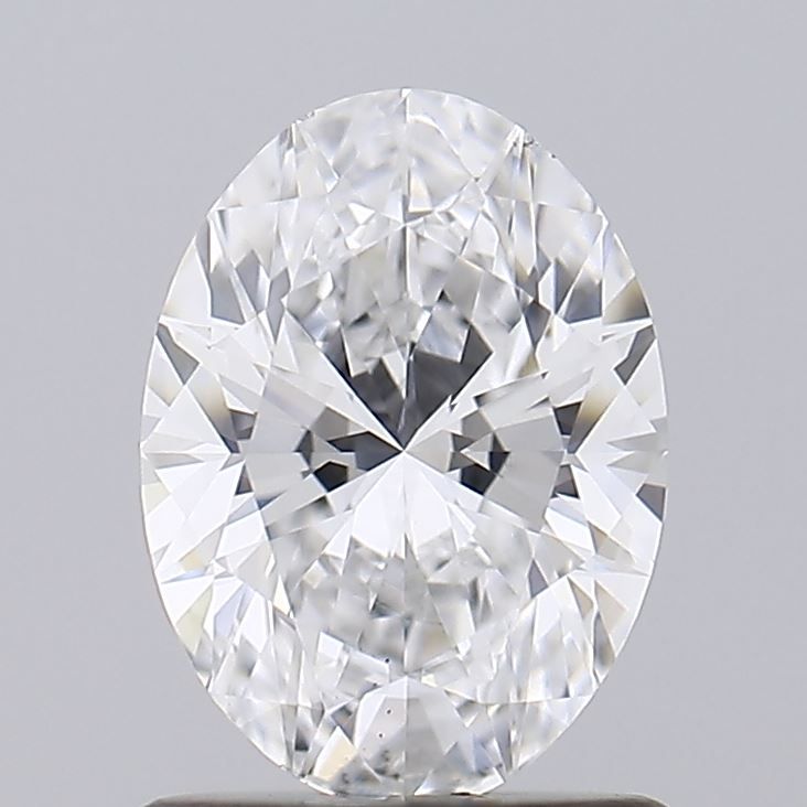 1.0 Carat Oval Lab Diamond with  Cut Diamond in 14KT  view 1
