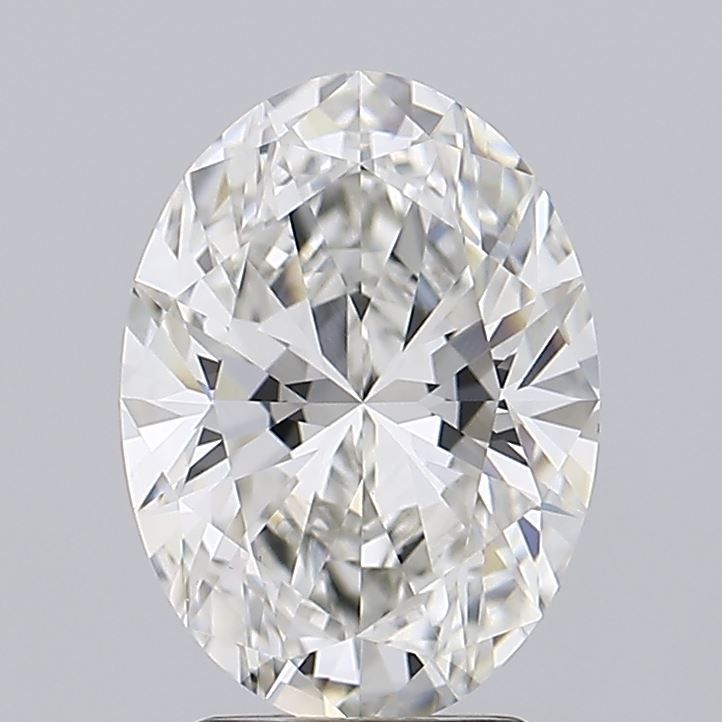 3.08 Carat Oval Lab Diamond with  Cut Diamond in 14KT  view 1

