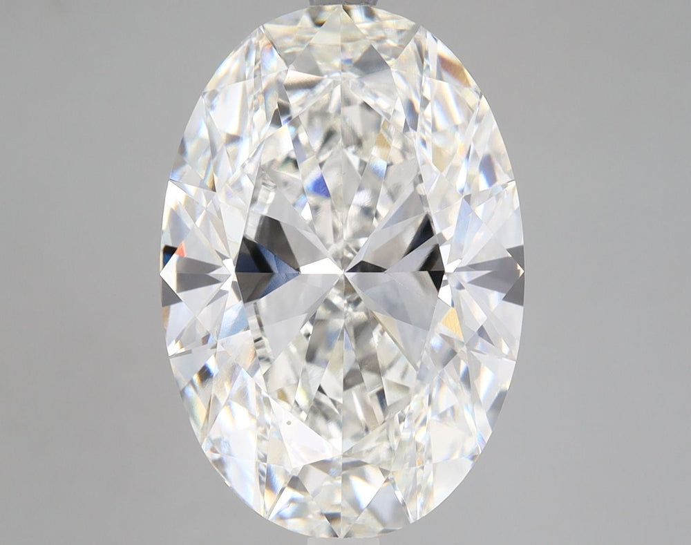 6.38 Carat Oval Lab Diamond with  Cut Diamond in 14KT  view 1
