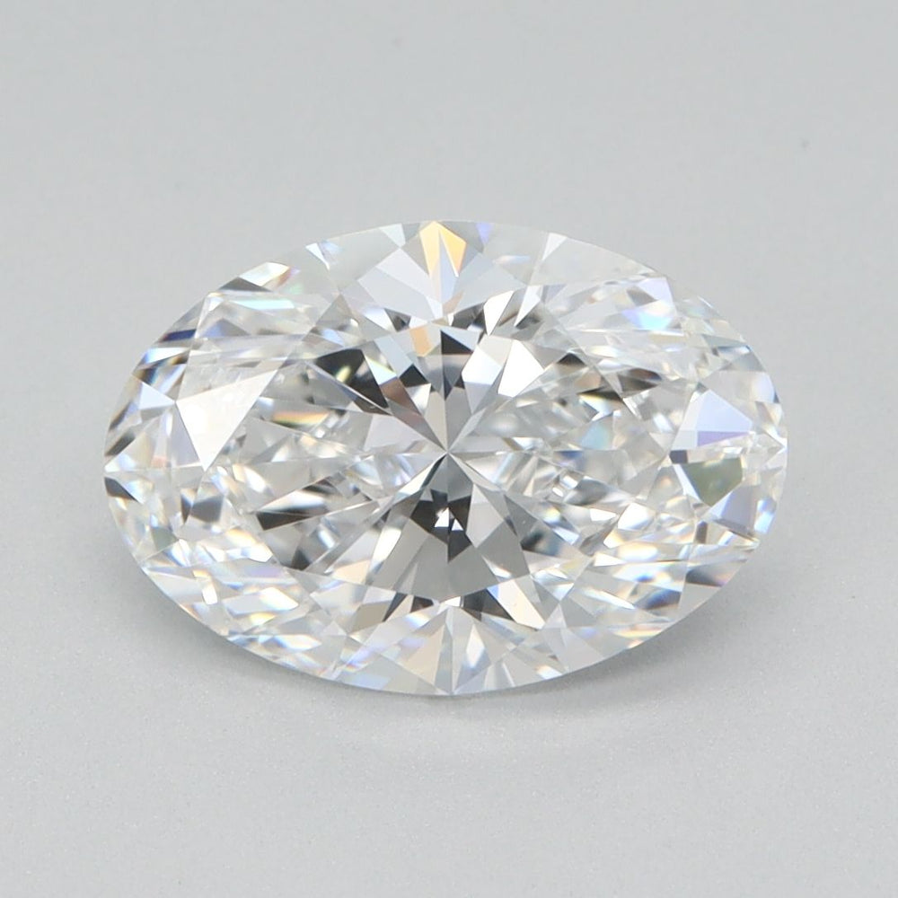 1.5 Carat Oval Lab Diamond with  Cut Diamond in 14KT  view 1
