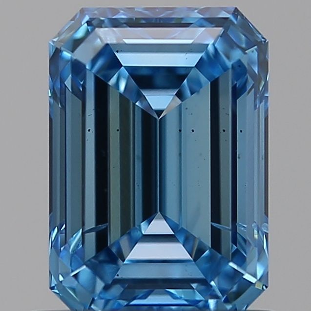 1.01 Carat Emerald Lab Diamond with  Cut Diamond in 14KT  view 1
