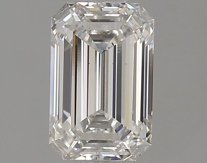 1.84 Carat Emerald Lab Diamond with  Cut Diamond in 14KT  view 1
