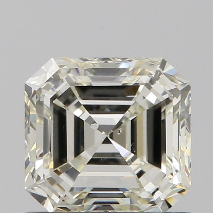 0.71 Carat Asscher Natural Diamond with  Cut Diamond in 14KT  view 1
