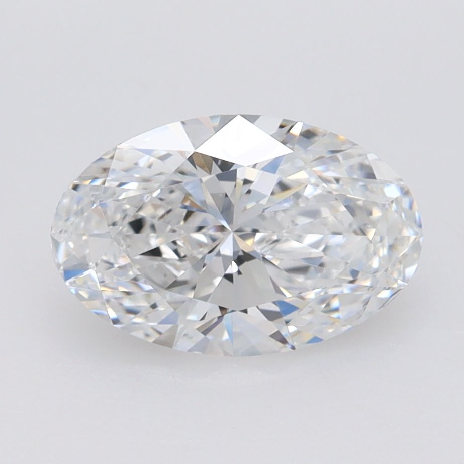 1.37 Carat Oval Lab Diamond with  Cut Diamond in 14KT  view 1
