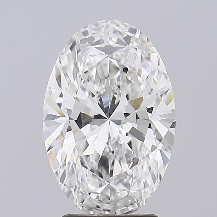 3.01 Carat Oval Lab Diamond with  Cut Diamond in 14KT  view 1
