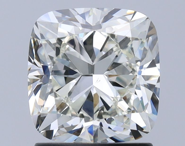 1.8 Carat Cushion Natural Diamond with  Cut Diamond in 14KT  view 1
